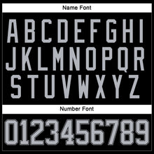 Load image into Gallery viewer, Custom Black Gray Hockey Jersey