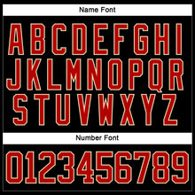 Load image into Gallery viewer, Custom Black Red-Cream Hockey Jersey