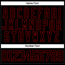 Load image into Gallery viewer, Custom Black Red Hockey Jersey