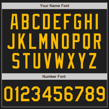 Load image into Gallery viewer, Custom Black Gold-Burgundy Authentic Baseball Jersey