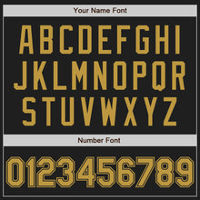 Load image into Gallery viewer, Custom Black Old Gold Authentic Baseball Jersey