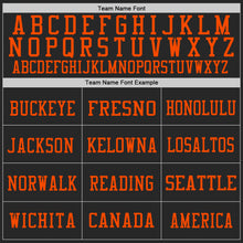 Load image into Gallery viewer, Custom Black White-Orange Mesh Authentic Football Jersey