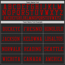 Load image into Gallery viewer, Custom Black White-Red Mesh Authentic Football Jersey