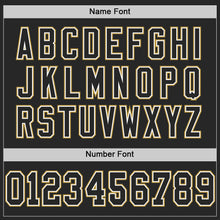 Load image into Gallery viewer, Custom Black White-Old Gold Mesh Authentic Football Jersey
