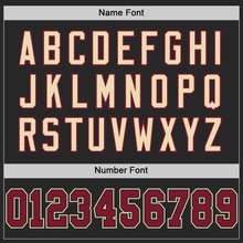 Load image into Gallery viewer, Custom Black Crimson-Cream Mesh Authentic Football Jersey