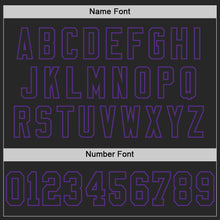 Load image into Gallery viewer, Custom Black Purple Mesh Authentic Football Jersey