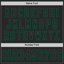 Load image into Gallery viewer, Custom Black Kelly Green Mesh Authentic Football Jersey
