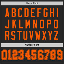 Load image into Gallery viewer, Custom Black Orange Mesh Authentic Football Jersey