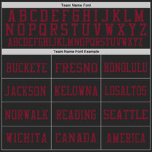 Load image into Gallery viewer, Custom Black Crimson Mesh Authentic Football Jersey