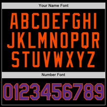 Load image into Gallery viewer, Custom Black Purple-Orange Authentic Throwback Basketball Jersey