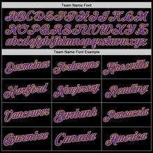 Load image into Gallery viewer, Custom Black Purple-Old Gold Authentic Throwback Basketball Jersey