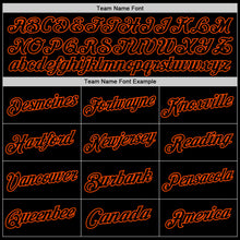 Load image into Gallery viewer, Custom Black Orange Authentic Throwback Basketball Jersey