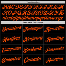 Load image into Gallery viewer, Custom Black Orange Authentic Throwback Basketball Jersey