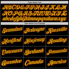 Load image into Gallery viewer, Custom Black Gold-Orange Authentic Throwback Basketball Jersey