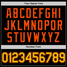 Load image into Gallery viewer, Custom Black Gold-Orange Authentic Throwback Basketball Jersey