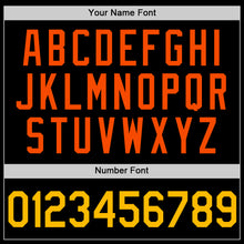 Load image into Gallery viewer, Custom Black Gold-Orange Authentic Throwback Basketball Jersey