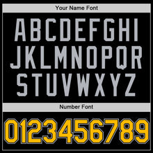 Load image into Gallery viewer, Custom Black Gold-Gray Authentic Throwback Basketball Jersey