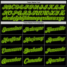 Load image into Gallery viewer, Custom Black Neon Green Authentic Throwback Basketball Jersey