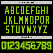 Load image into Gallery viewer, Custom Black Neon Green Authentic Throwback Basketball Jersey