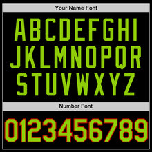 Load image into Gallery viewer, Custom Black Neon Green-Red Authentic Throwback Basketball Jersey