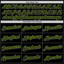 Load image into Gallery viewer, Custom Black Neon Green-Purple Authentic Throwback Basketball Jersey