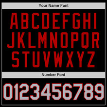 Load image into Gallery viewer, Custom Black Gray-Red Authentic Throwback Basketball Jersey