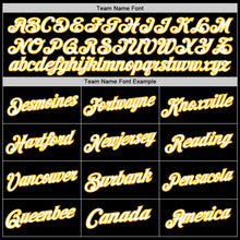 Load image into Gallery viewer, Custom Black White-Gold Authentic Throwback Basketball Jersey