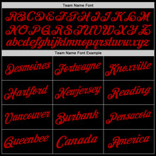 Load image into Gallery viewer, Custom Black White-Red Authentic Throwback Basketball Jersey