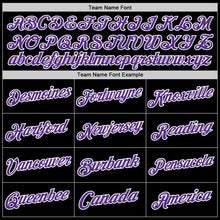 Load image into Gallery viewer, Custom Black Purple-White Authentic Throwback Basketball Jersey