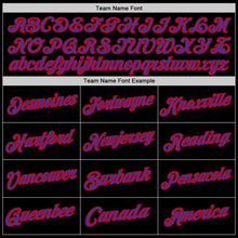 Load image into Gallery viewer, Custom Black Purple-Red Authentic Throwback Basketball Jersey