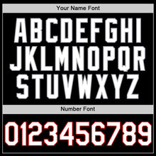 Load image into Gallery viewer, Custom Black White-Red Authentic Throwback Basketball Jersey