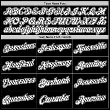 Load image into Gallery viewer, Custom Black White Authentic Throwback Basketball Jersey