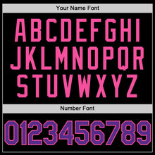 Load image into Gallery viewer, Custom Black Purple-Pink Authentic Throwback Basketball Jersey