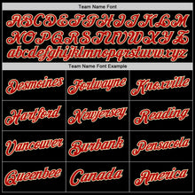 Load image into Gallery viewer, Custom Black Cream-Red Authentic Throwback Basketball Jersey