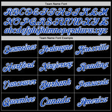 Load image into Gallery viewer, Custom Black Thunder Blue-White Authentic Throwback Basketball Jersey