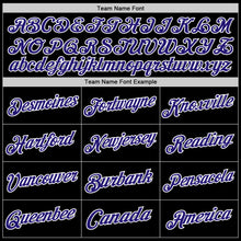 Load image into Gallery viewer, Custom Black Dark Purple-White Authentic Throwback Basketball Jersey