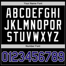 Load image into Gallery viewer, Custom Black Dark Purple-White Authentic Throwback Basketball Jersey