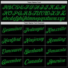 Load image into Gallery viewer, Custom Black Grass Green Authentic Throwback Basketball Jersey