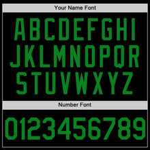 Load image into Gallery viewer, Custom Black Grass Green Authentic Throwback Basketball Jersey