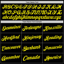 Load image into Gallery viewer, Custom Black Light Yellow Authentic Throwback Basketball Jersey