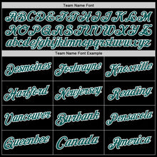 Load image into Gallery viewer, Custom Black Midnight Green-White Authentic Throwback Basketball Jersey