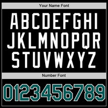 Load image into Gallery viewer, Custom Black Midnight Green-White Authentic Throwback Basketball Jersey