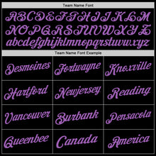 Load image into Gallery viewer, Custom Black Medium Purple Authentic Throwback Basketball Jersey