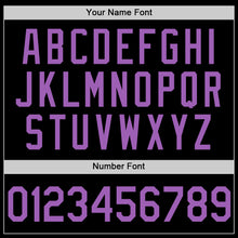 Load image into Gallery viewer, Custom Black Medium Purple Authentic Throwback Basketball Jersey