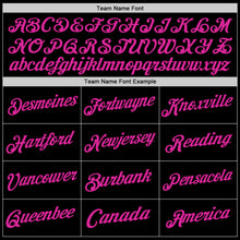 Load image into Gallery viewer, Custom Black Deep Pink Authentic Throwback Basketball Jersey