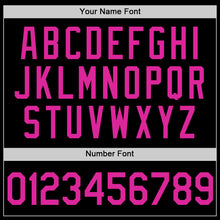 Load image into Gallery viewer, Custom Black Deep Pink Authentic Throwback Basketball Jersey