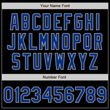 Load image into Gallery viewer, Custom Black Royal-Gray Authentic Baseball Jersey