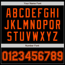 Load image into Gallery viewer, Custom Black Orange Authentic Baseball Jersey