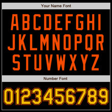 Load image into Gallery viewer, Custom Black Gold-Orange Authentic Baseball Jersey