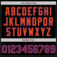 Load image into Gallery viewer, Custom Black Purple-Orange Authentic Baseball Jersey